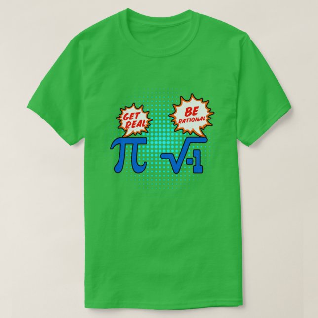 Camiseta Mathematics Pi rational nu (Frente do Design)