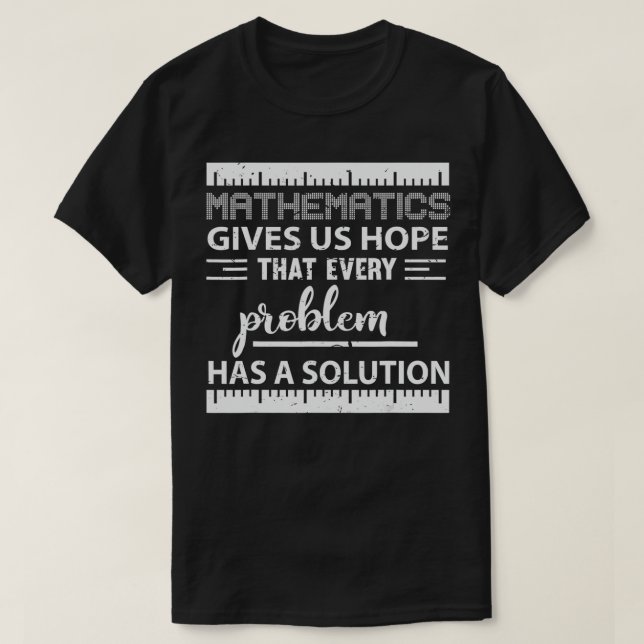 Camiseta Mathemit Problema Tem Oferta De Solução Professor  (Frente do Design)