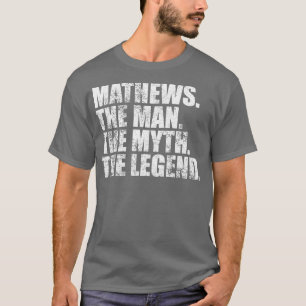Camiseta MathewsMathews Nome da família Mathews sobrenome M