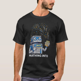 Camiseta Mathing Into 2025 Robot Math Teacher New Year T-Sh