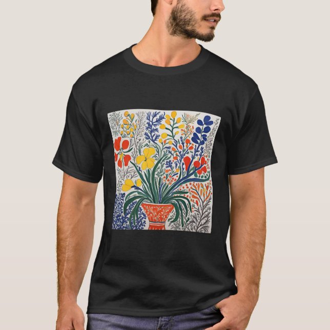 Camiseta Matisse de Arte Floral Inspirado (Frente)