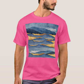 Camiseta Matizes ouros E Paisagens Azuis Reais