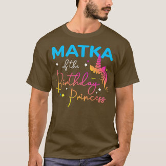 Camiseta Matka da Princesa Bday Mãe do Unicórnio