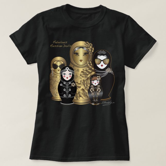 Camiseta Matreshka  Matroshka  ????????  Matryoshka Classic (Frente do Design)