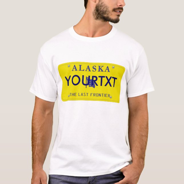 Camiseta Matrícula de Alaska (Frente)