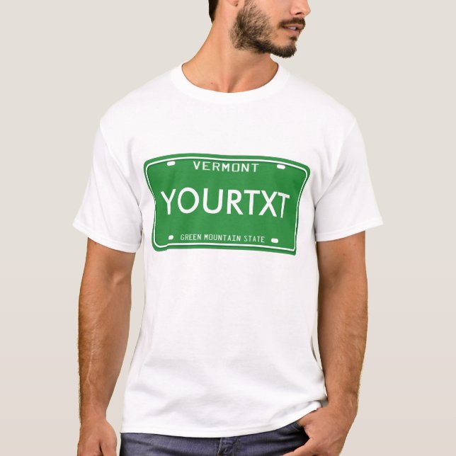 Camiseta Matrícula de Vermont (Frente)