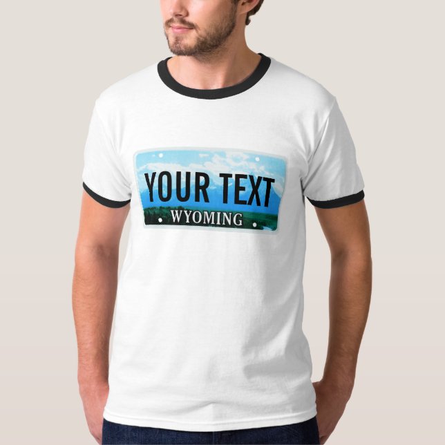Camiseta Matrícula de Wyoming (Frente)