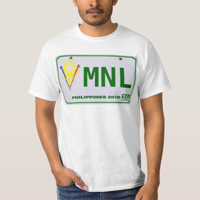 Camiseta Matrícula filipino de Manila (MNL) (Frente)