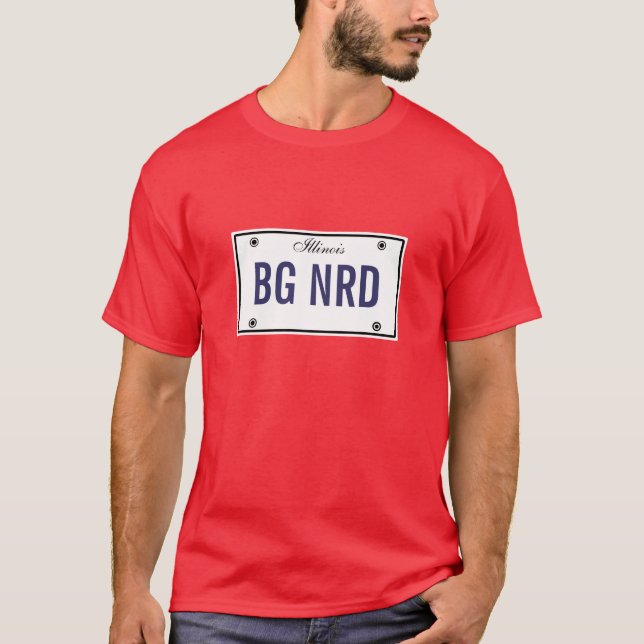 Camiseta Matrícula grande do nerd (Frente)