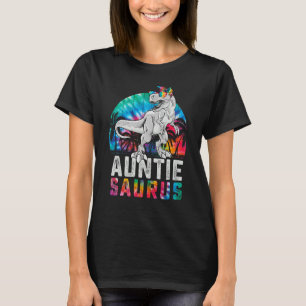 Camiseta Matriz da Família Auntiesaurus Rex Dinosaur Tia Sa