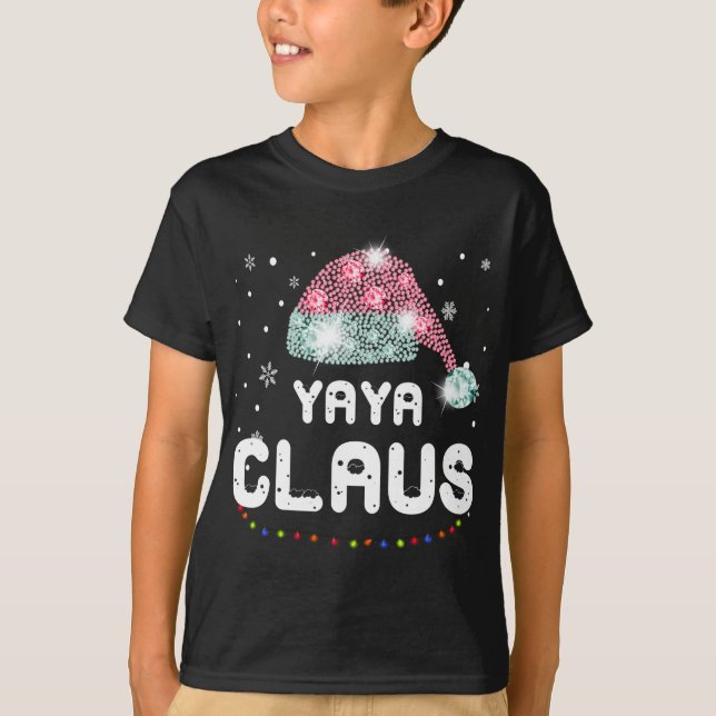 Camiseta Matriz da Família Diamond Pajama do Hat do Natal C (Frente)