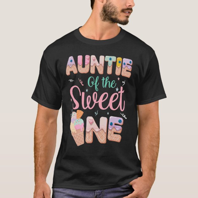 Camiseta Matriz da família do Sorvete Auntie Sweet One (Frente)