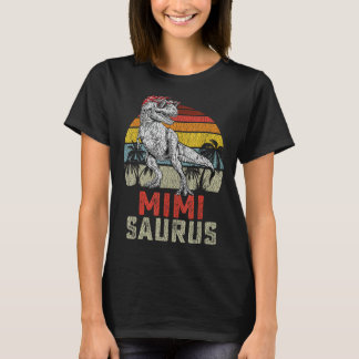 Camiseta Matriz da Família Mimisaurus T Rex Dinosaur Mimi S