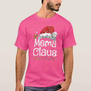 Camiseta Matriz da Família Pajama de Natal Mema Claus Santa