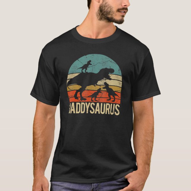 Camiseta Matriz da Família Surus do Pai Arco-Íris Daddysaur (Frente)