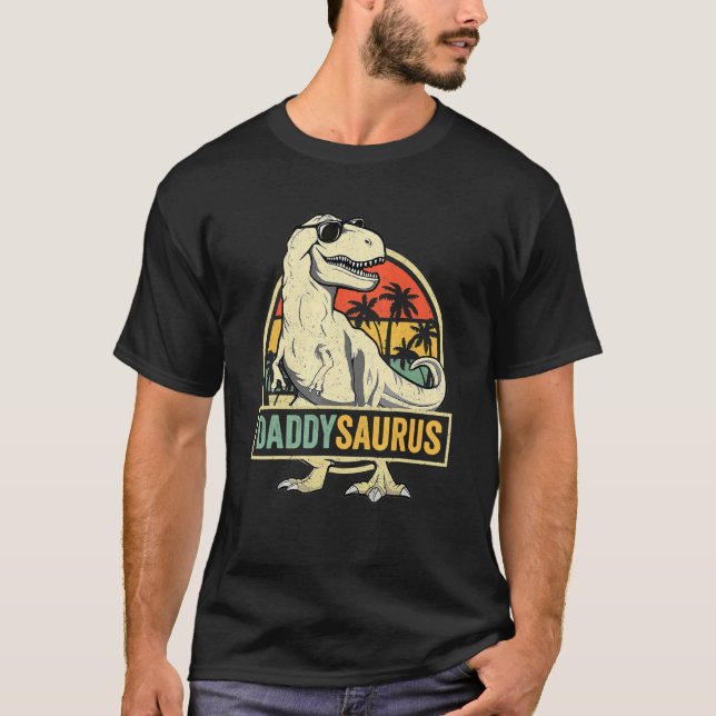 Camiseta Matriz da Família Surus do Pai Daddysaurus Rex Din (Frente)