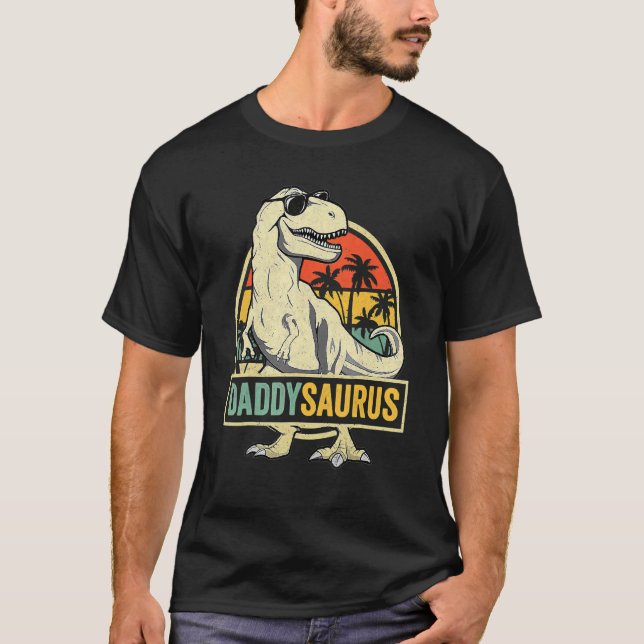 Camiseta Matriz da Família Surus do Pai Daddysaurus Rex Din (Frente)