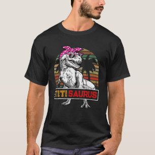 Camiseta Matriz da Família Titisaurus T Rex Dinosaur Titi S