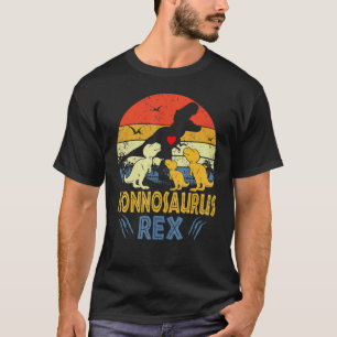 Camiseta Matriz de Famílias de Nonno Saurus Rex Dinosaur No