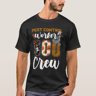 Camiseta Matriz de Halloween de Boo Crew do Trabalhador de 