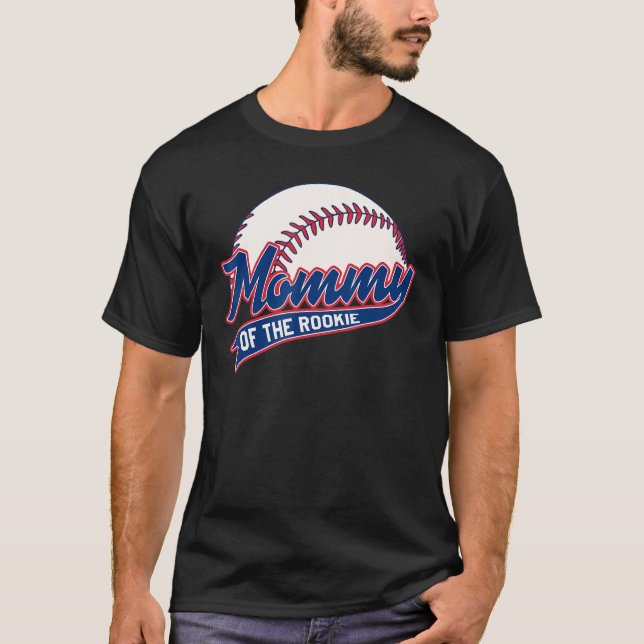 Camiseta Matriz de Tema de Beisebol de Aniversário da mamãe (Frente)