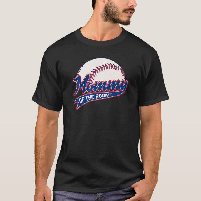 Camiseta Matriz de Tema de Beisebol de Aniversário da mamãe (Frente)