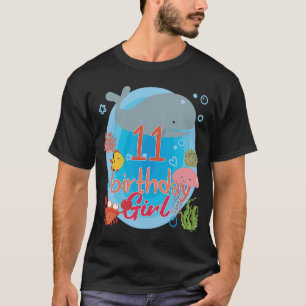 Camiseta Matriz Familiar De Animais Do Mar De 11 Anos