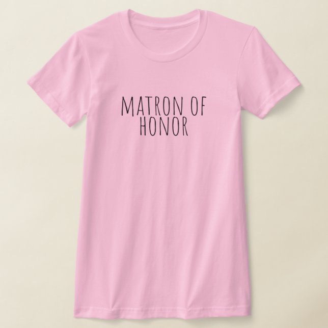 Camiseta Matron Of Honor Bridal Party Wedding (Postura )