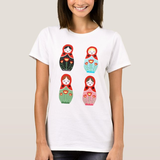 Camiseta Matryoshka - Dolls Babushka Doll (Frente)