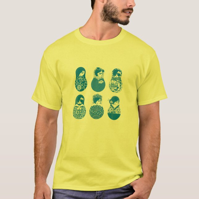 Camiseta Matryoshka / Equipe Ucrânia / Bandeira Ucraniana (Frente)