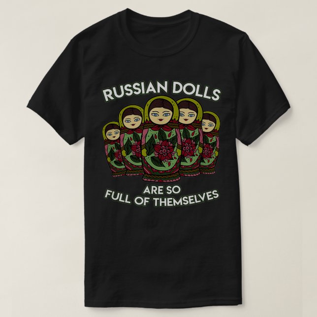 Camiseta Matryoshka Russo Nesting Dolls Rússia (Frente do Design)