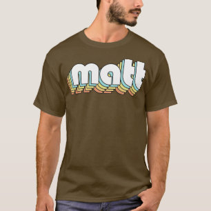 Camiseta Matt Retro Rainbow Tipografia Estilo Desvanecido