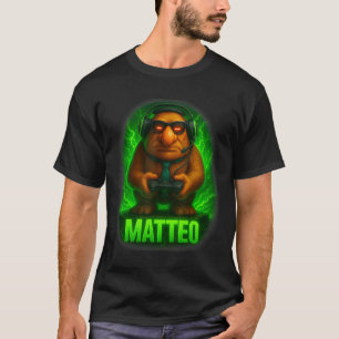 Camiseta Matteo Meme Cérebro Italiano Podre Goblin Gravata