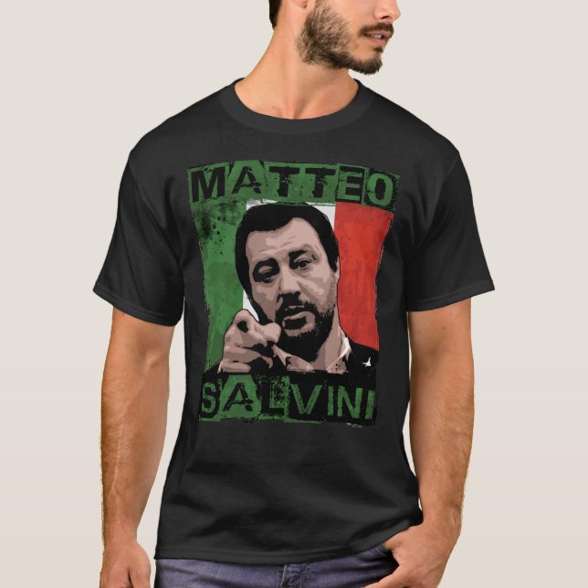 Camiseta Matteo Salvini Prima Gli Italiani Classic T-Shirt (Frente)