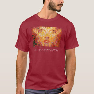 Camiseta MATTER NÃO IMPORTA Máscara Fractal em amarelo-verm