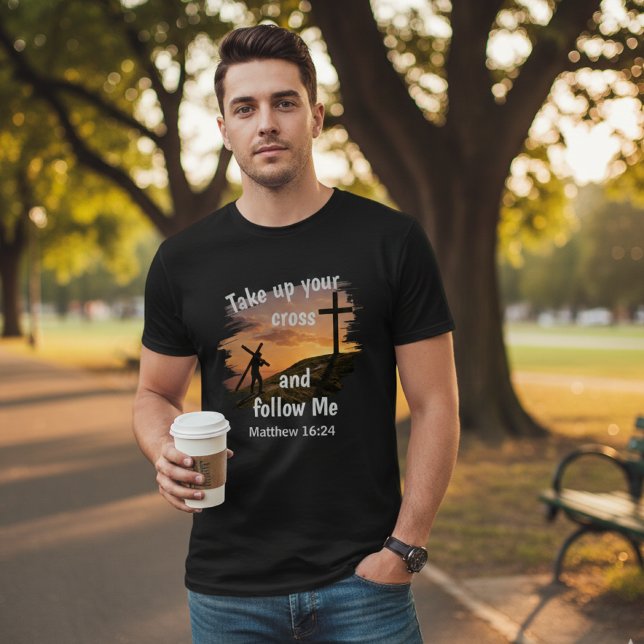 Camiseta Matthew 16:24 Christian Faith (Criador carregado)
