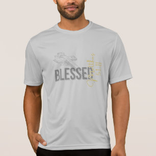 Camiseta Matthew 5:1-11 T-Shirt Cristã Abençoado