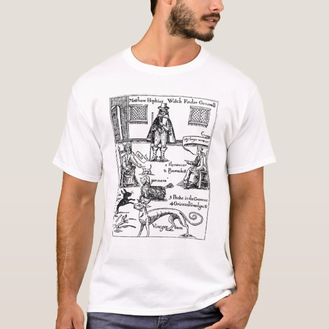 Camiseta Matthew Hopkins, general de Witchfinder (Frente)