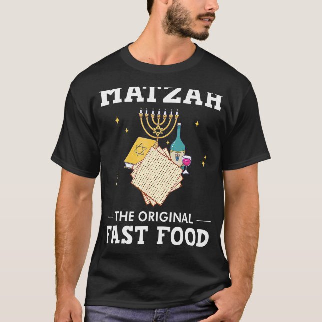 Camiseta Matzah, A Comida Rápida Original Passover A Sede J (Frente)
