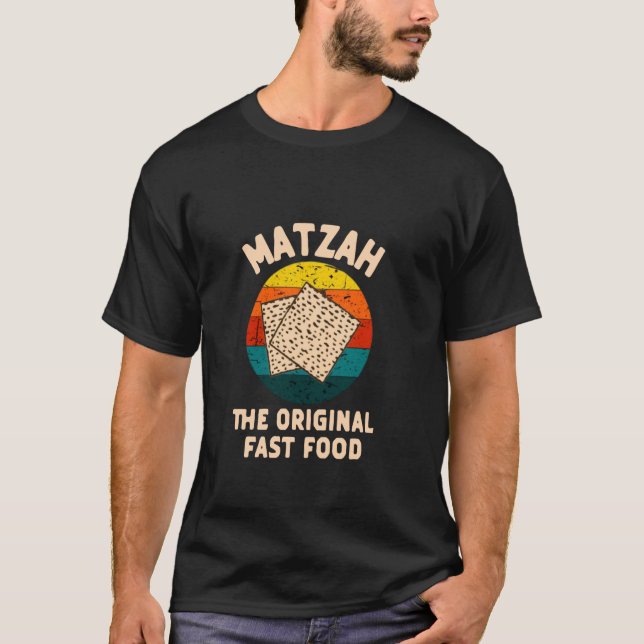 Camiseta Matzah A Original Comida Rápida Passover Pesach Ma (Frente)