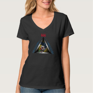 Camiseta Mau 666 com Gótico de bruxa oculta satânica
