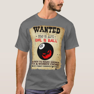 Camiseta Mau 8 Ball Piscina Billiards League Short Sleeve