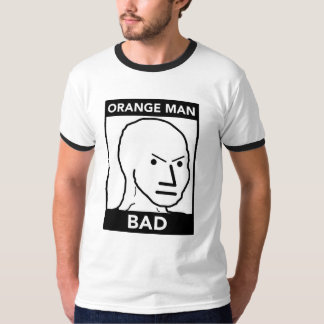 Camiseta Mau alaranjado do homem
