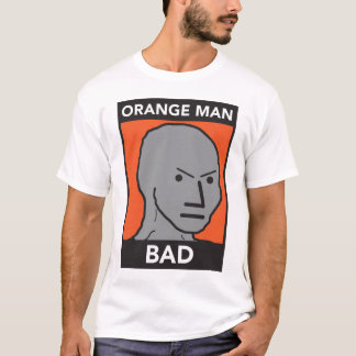 Camiseta Mau alaranjado do homem