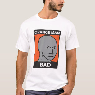 Camiseta Mau alaranjado do homem