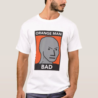 Camiseta Mau alaranjado do homem