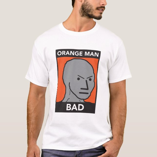 Camiseta Mau alaranjado do homem (Frente)