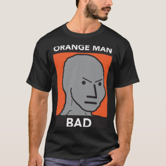 Camiseta Mau alaranjado do homem