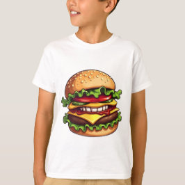 Camiseta MAU comida BACON CHEESEBURGER, Monstros da 