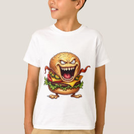 Camiseta MAU comida BACON CHEESEBURGER, Monstros da 
